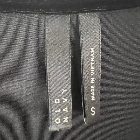 🎁 Old Navy Black Velvet Bell Sleeve V-Neck Dress Size Small - Picture 5 of 6